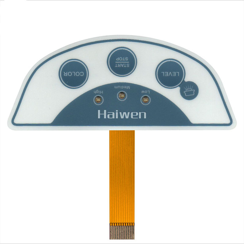 Flexible FPC Capacitive Membrane Switch Graphic Overlay Embedded LED
