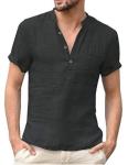 Oem Apparel Men Short Sleeve Shirts Linen Button Down Beach Casual Summer Shirts