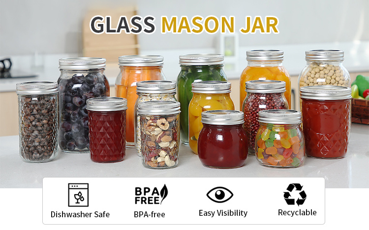 Top Quality Airtight Glass Juice Jar with Lids