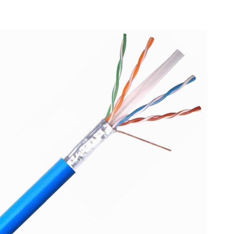 FTP 23AWG 0.57mm Pure Copper Cat6 Ethernet Cable 1000 Ft PVC+PE Double Sheath