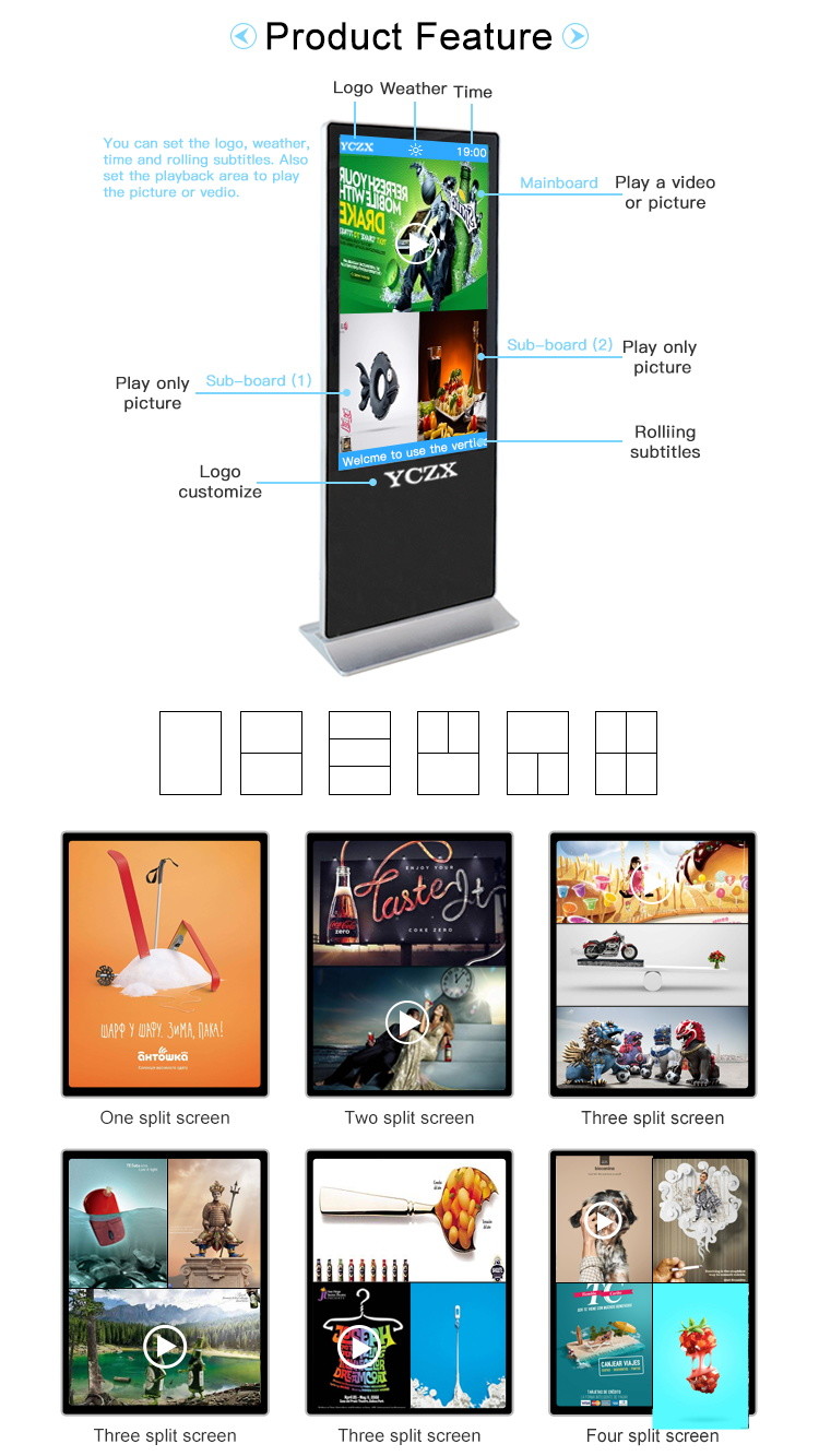 4K LCD / LED Standalone Digital Signage Android Compatible For Cinema