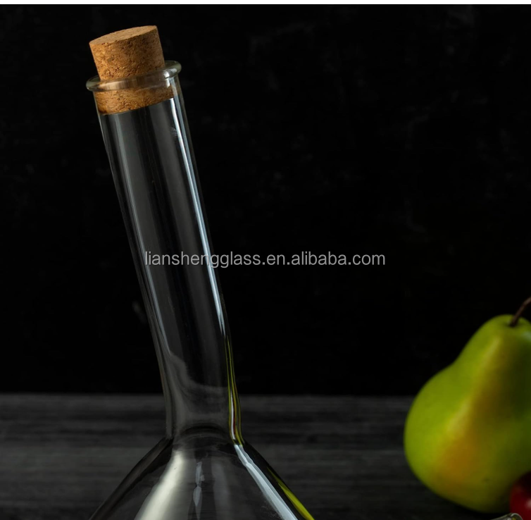 Twisty Glass Bottle For Whiskey Gin Rum XO 300ml 500ml 750ml 1000ml Clear
