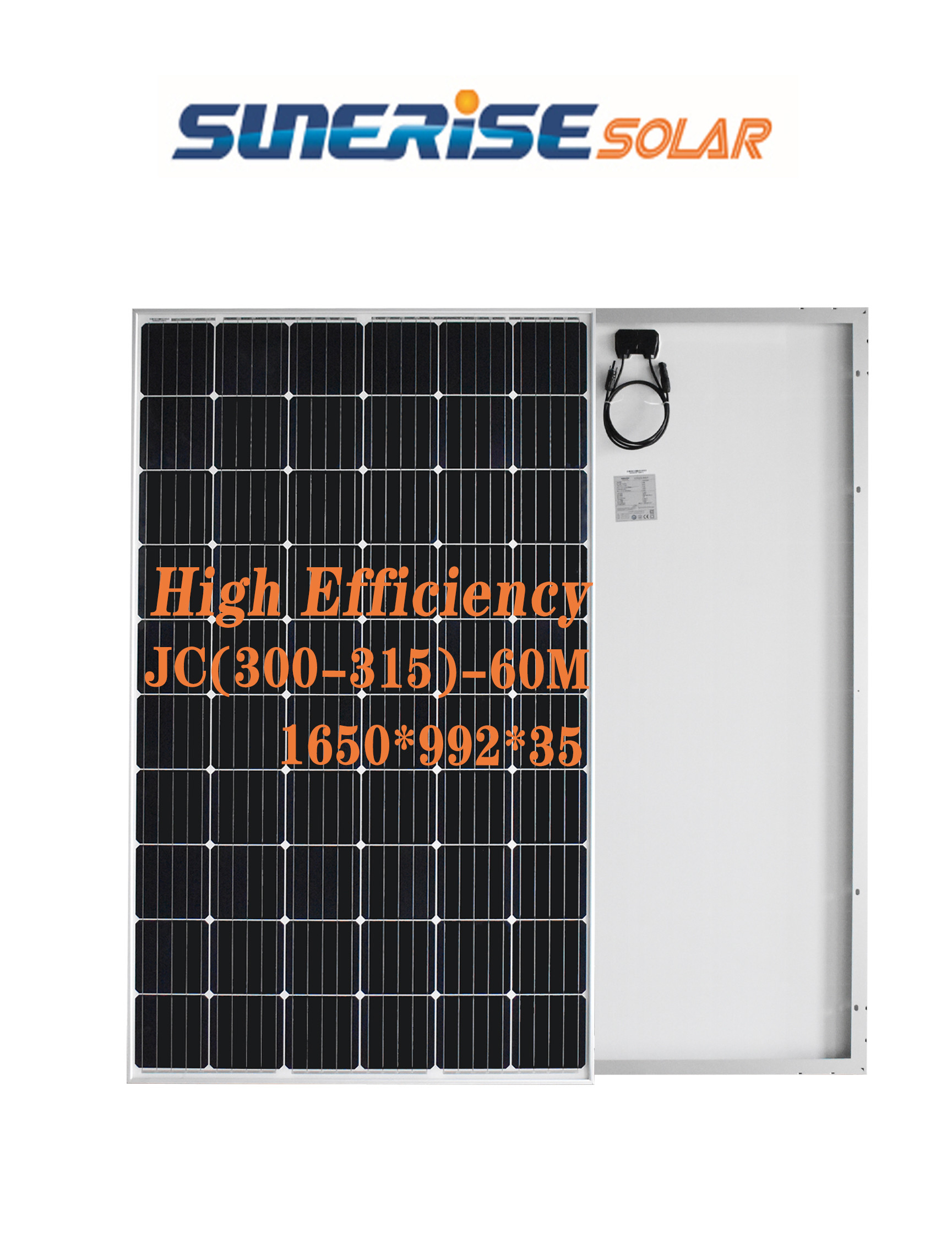 Roof Waterproof 60PCS 40.5V 310W Mono Solar Plate