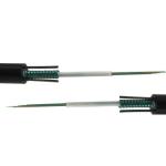 Outdoor Single Mode G652D Armoured Fibre Optic Cable GYXTW Steel Wire