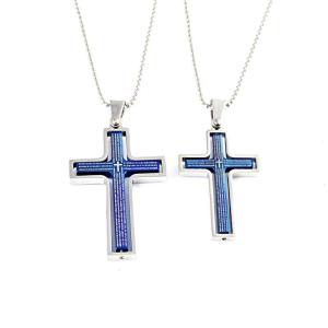 China Tagor Jewelry Regular Stock Fashion 316L Stainless Steel Couple Pendant Necklace CQD679 wholesale