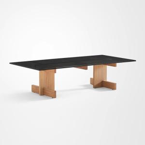 China Rectangle Modern Coffee Table Oak Glass Small Coffee Table wholesale