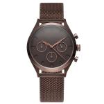 IP Bronze Coating Ladies Stainless Steel Watches , Luxury Women'S Chronograph