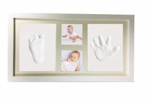China Acrylic Glass Baby'S First Year Picture Frame With Clay Handprint / Footprint Mold wholesale