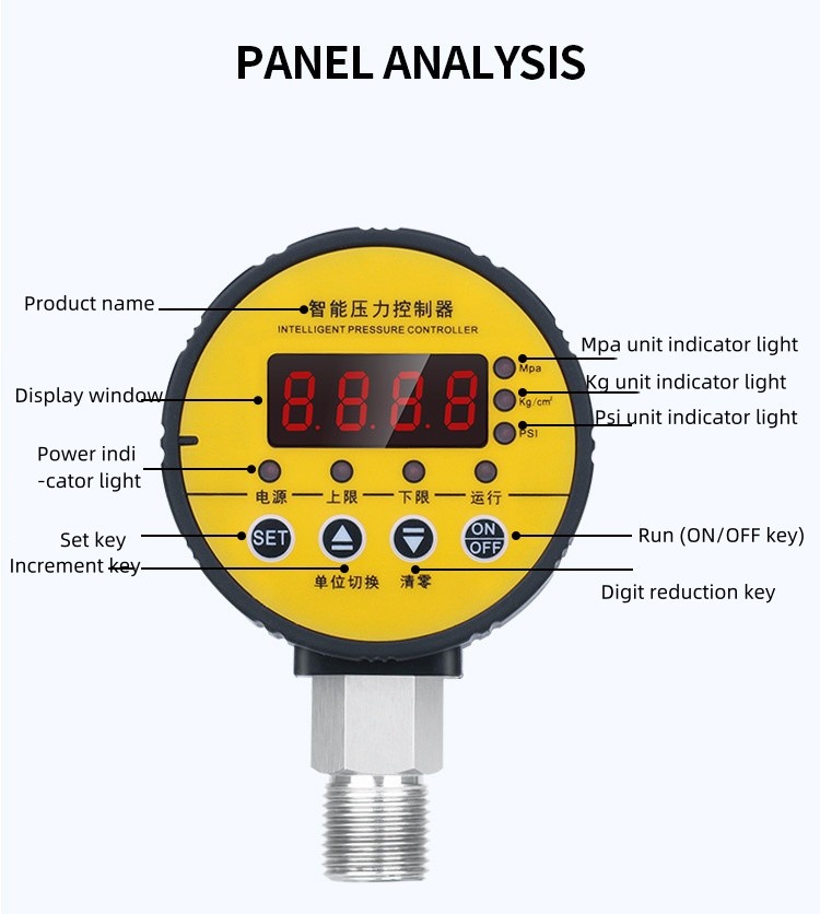 Y810 Digital Differential Pressure Gauge 2 Seconds Response Time