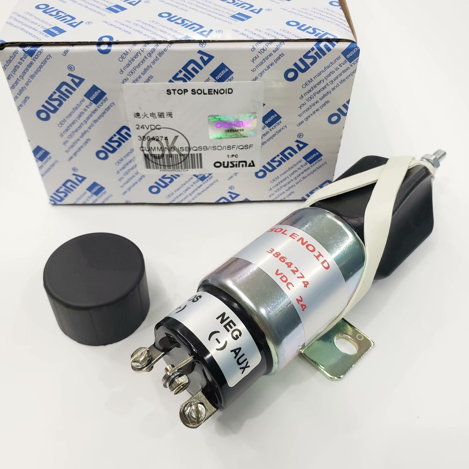 Diesel Engine Parts 24v Stop Solenoid Valve 3864274 R225-7 Cummins 6BT5.9 Parking Solenoid Valve