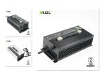 Black Sealed Lead Acid Battery Charger 48V 30A Max 58.8V CC CV CE RoHS Certified