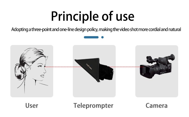 2mm Glass Frame Teleprompter Kit for 24 inch Broadcast Studio and 10-30 feet Distance