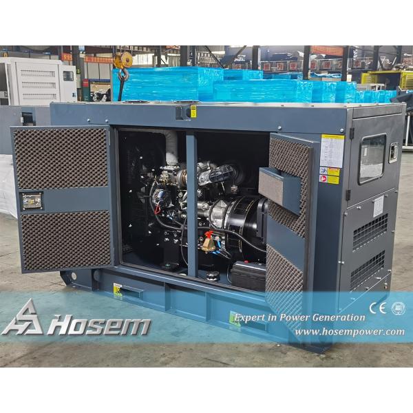 30kVA 24kW Electric Start Diesel Generator Silent Type Powder Spraying Canopy