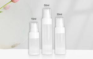 China 15ml 30ml Airless Skincare Bottle Packaing Semi Transparent Empty Skincare Containers wholesale
