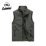 Casual Stand Collar Sleeveless Blank Wear Outdoor Utility Hunting Knitted Plus