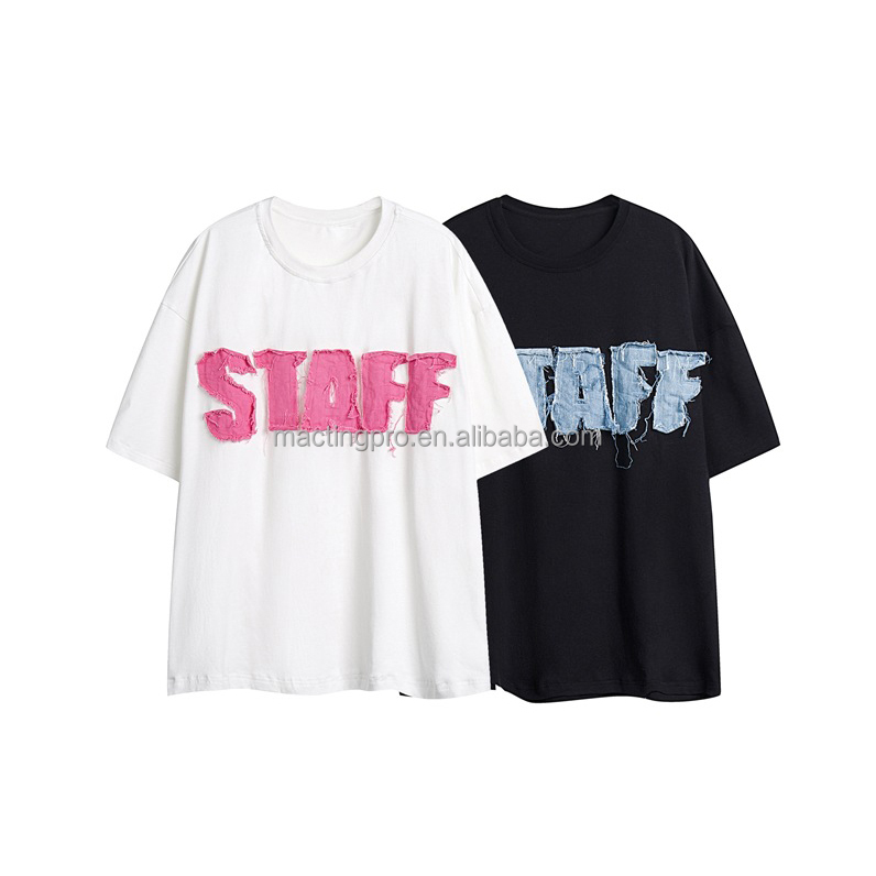 Custom Needle Detection Heavy Weight 400 gsm Cotton Oversized Drop Shoulder T shirt