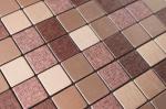 Light Purple Beige Solid Face Metallic Mosaic Tiles Self Adhesive