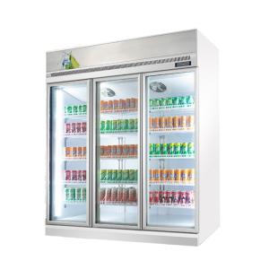 China Custom 1 2 3 4 Doors Supermarket Display Beer Milk Beverage Bottle Cooler wholesale