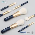7PCS Navy Blue Paper Box Mini Makeup Brush Set