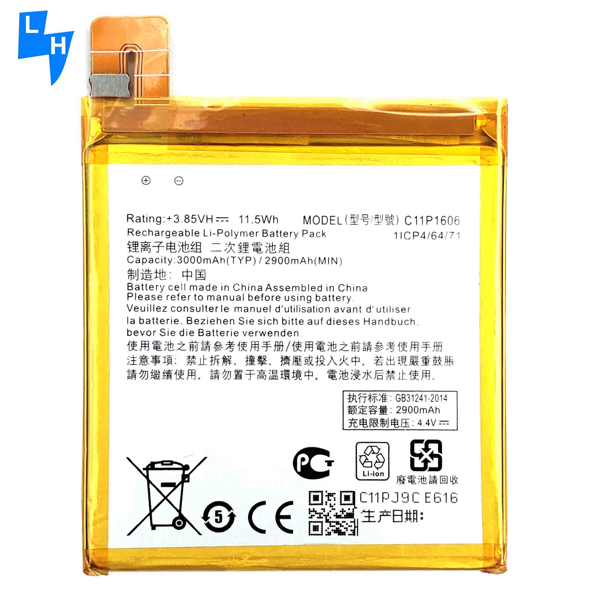 Mobile Phone Battery 3000mAh 3.85V for Zenfone 3 Laser 5.5 ZC551KL Zoom ZX551ML Z01BDC