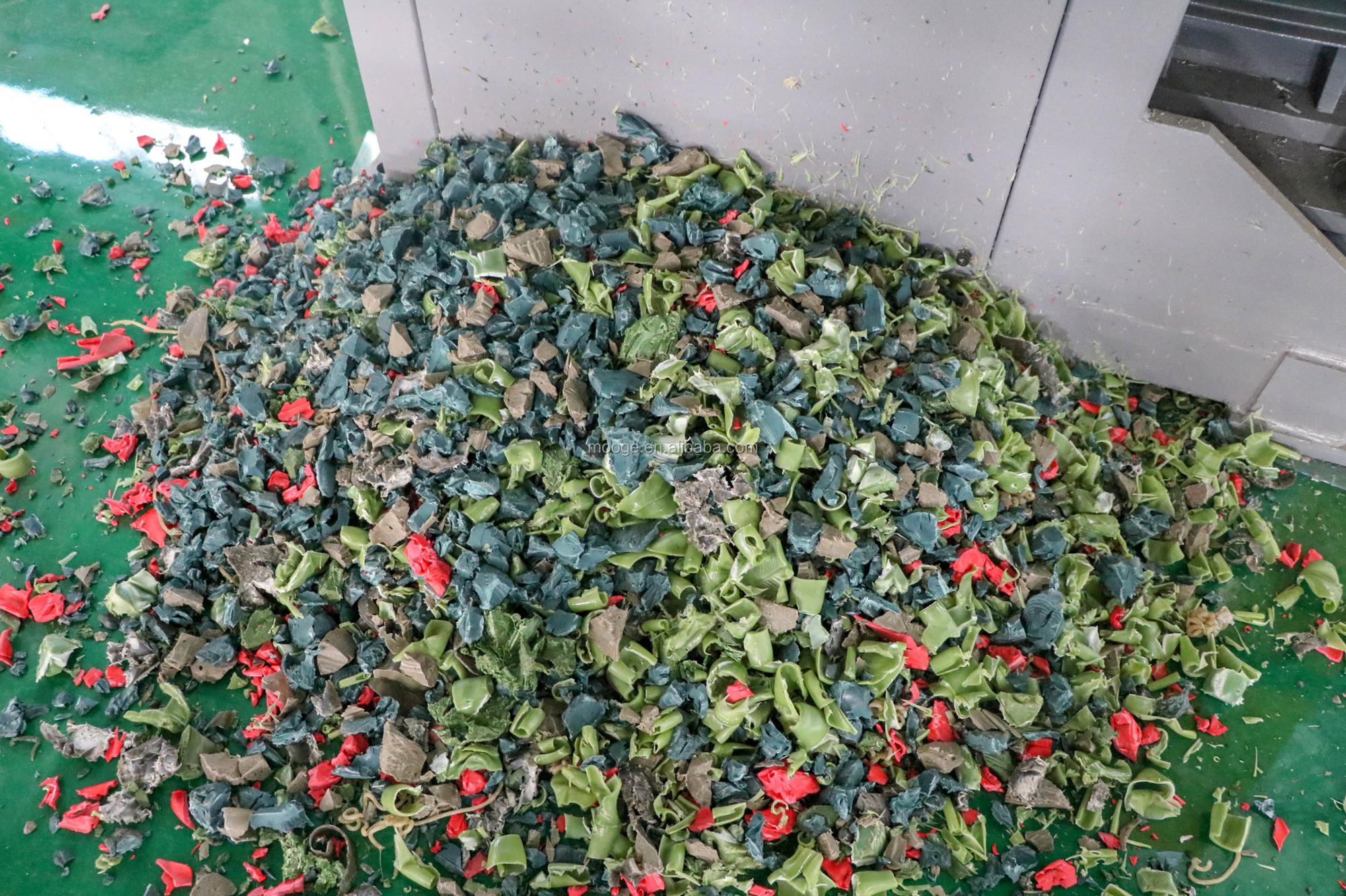 Single Shaft Industrial Plastic Crusher 600-1500mm Plastic Lump Shredder