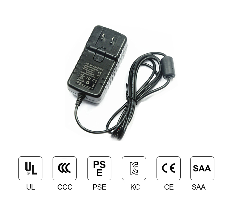 Interchangeable 12V 2000MA 24W Switching Power Supply Adapter With 3 Years Warranty