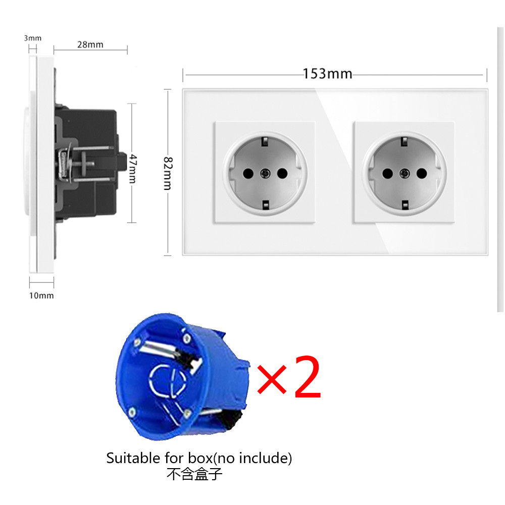 Wall Socket Type 153 European Standard Round Box Mounting Bottom Box