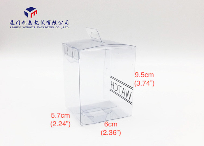 Rectangle Clear PVC Packaging Boxes Plastic Clear Boxes Offset Printing 9.5cm Height