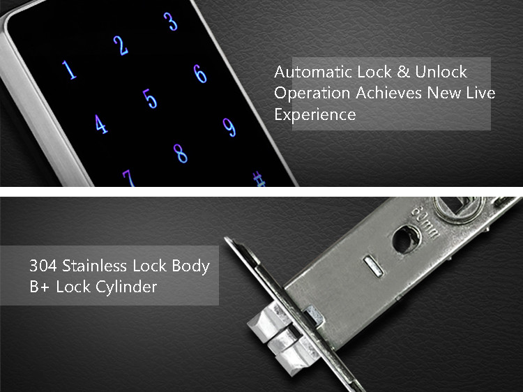 Smart Security WiFi Bluetooth Access Automatic Fingerprint Deadbolt Hot Sale Door Lock