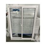 Aluminum Double Glass Sliding Window White Frame European Style