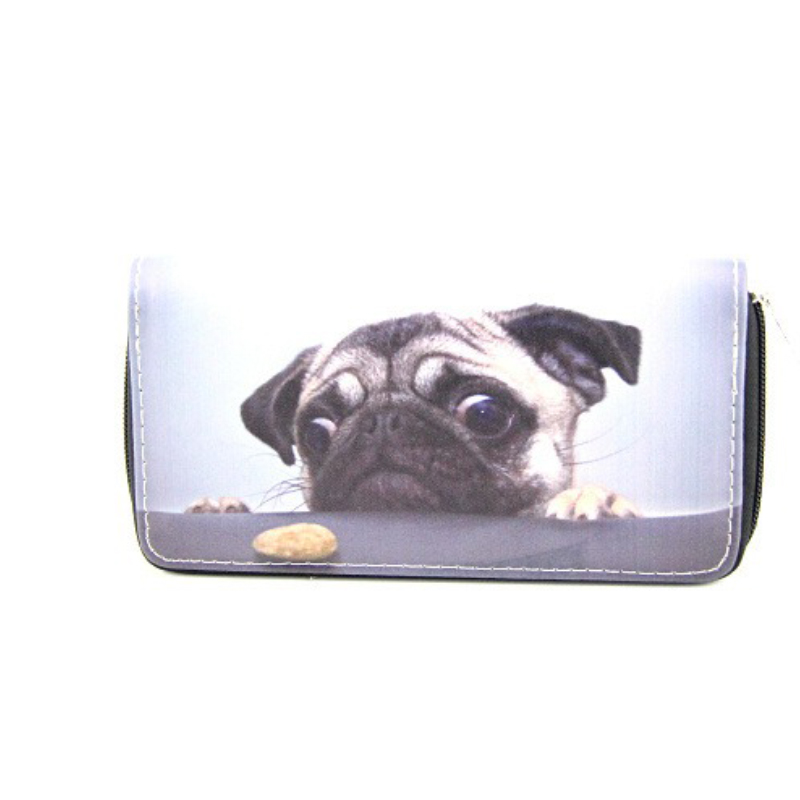 Customized Slim Floral Print PU Leather Credit Card Holder with Customized Color Design