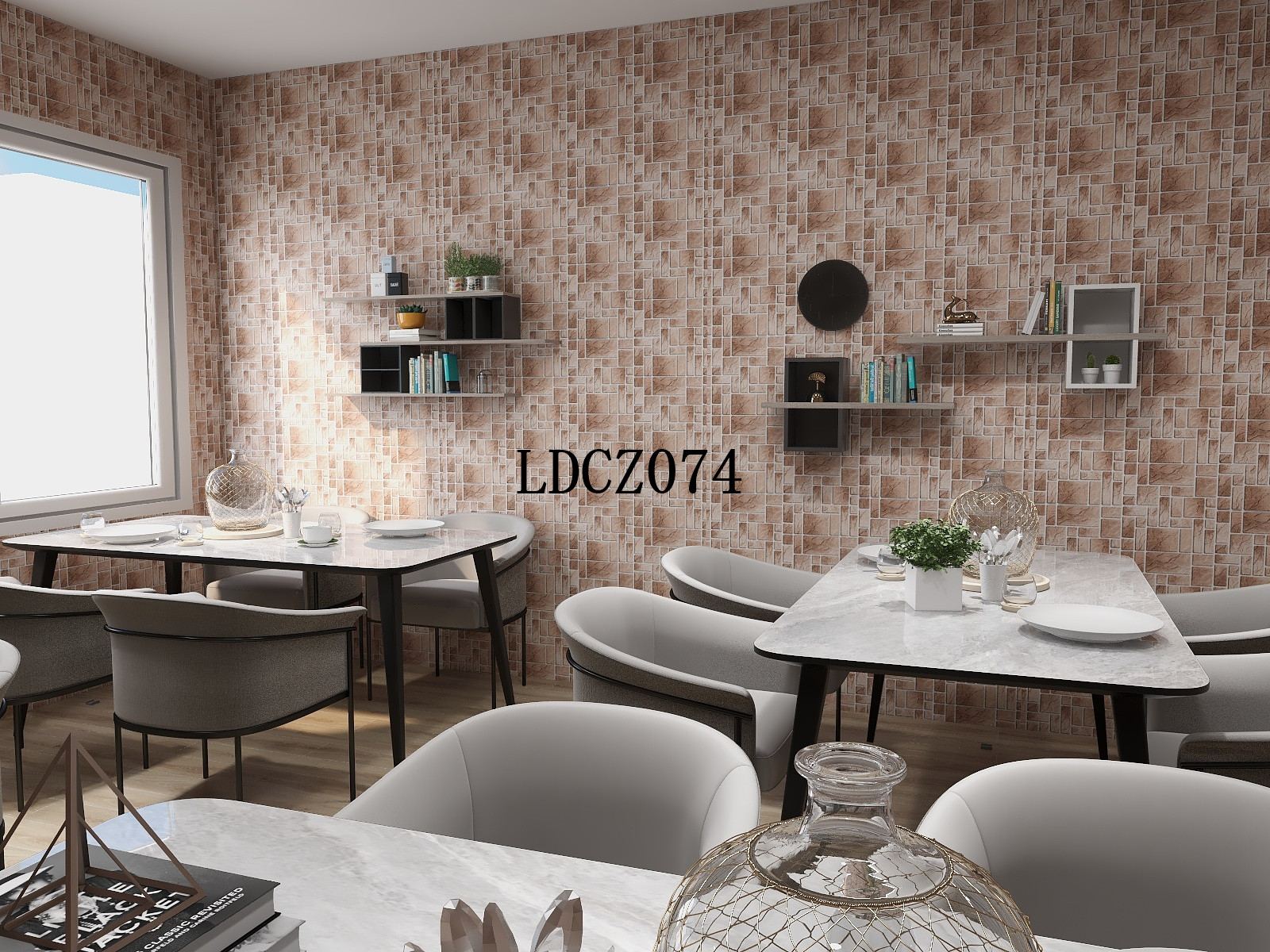 DIY 3D Brick Stone Wallpaper 3D PVC Wallpaper Sticker For Villa Hospital School
