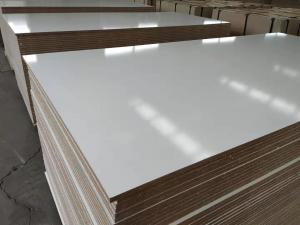China 18mm white melamine faced MDF for furniture on sale
