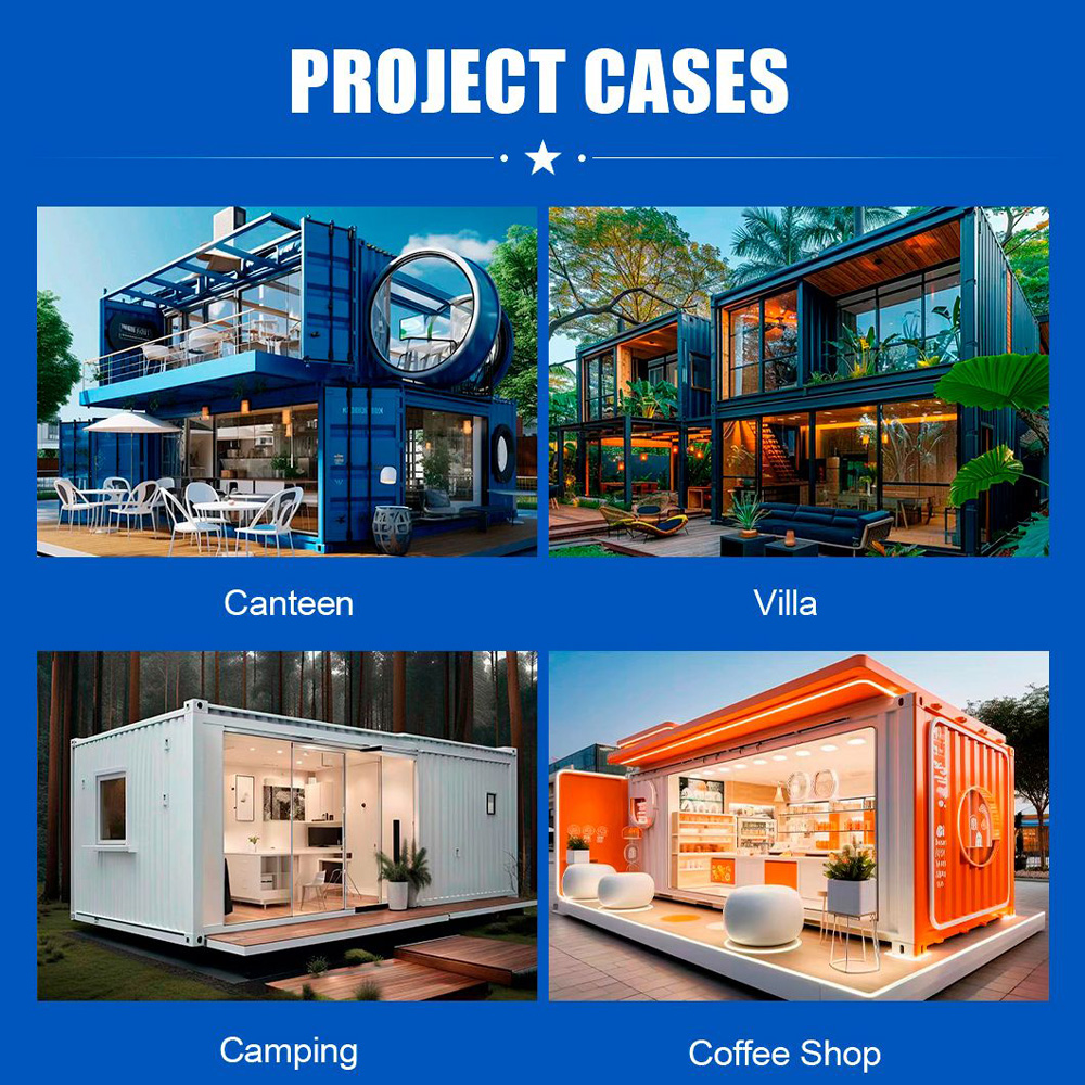 50mm EPS/rockwool Wall Material Modular Container House with Customized Color Portable Sea Containerized Houses
