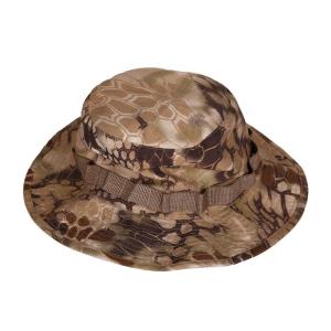 China Waterproof Camouflage Wide Brim Fishing Hat 58cm With String wholesale