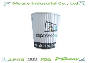 China Insulated Drinking Cups Disposable Hot Paper Cups Rripple Wall wholesale