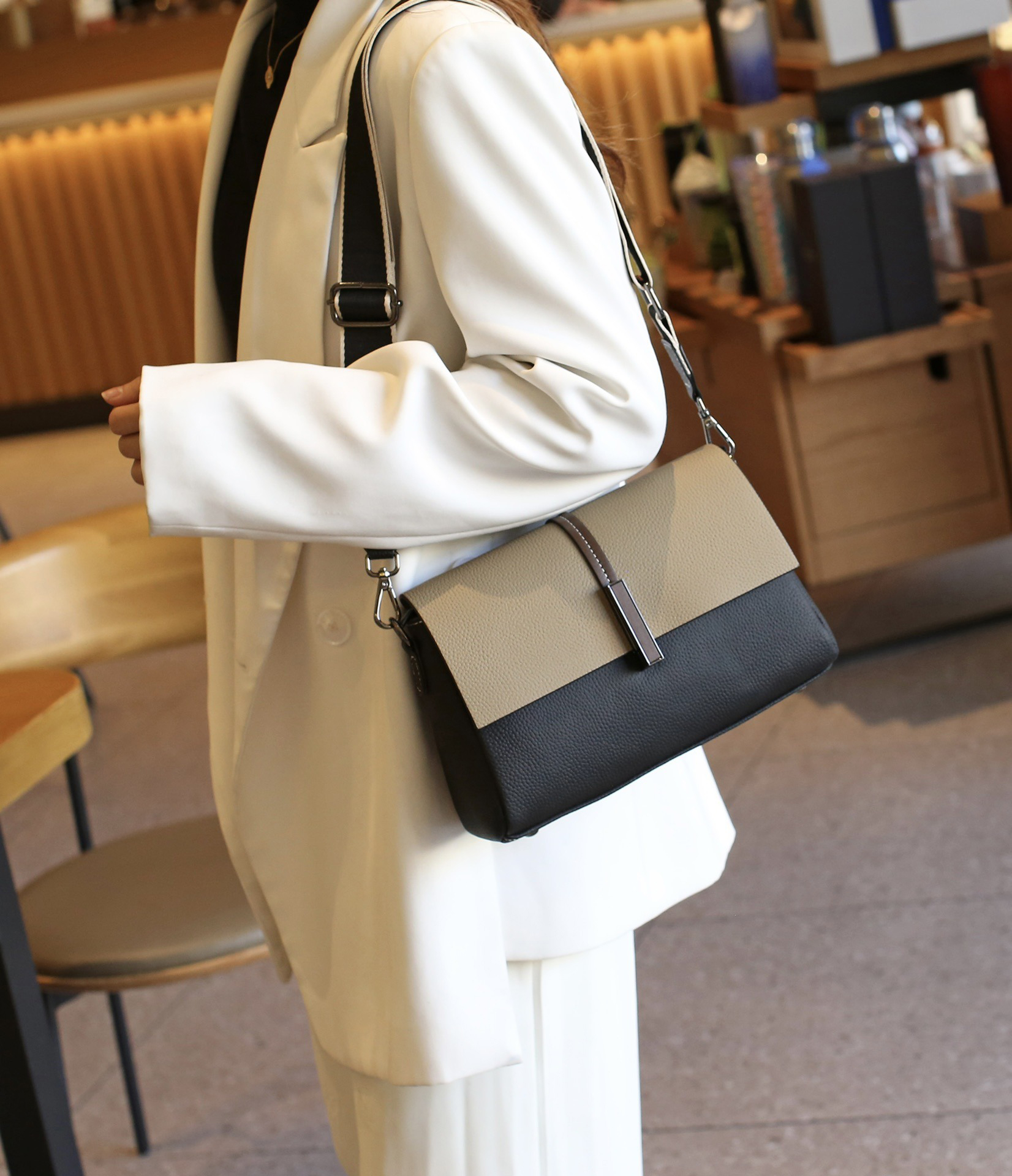 Genuine Leather Crossbody Shoulder Bag for Women Small Square Fashion Trend Bags