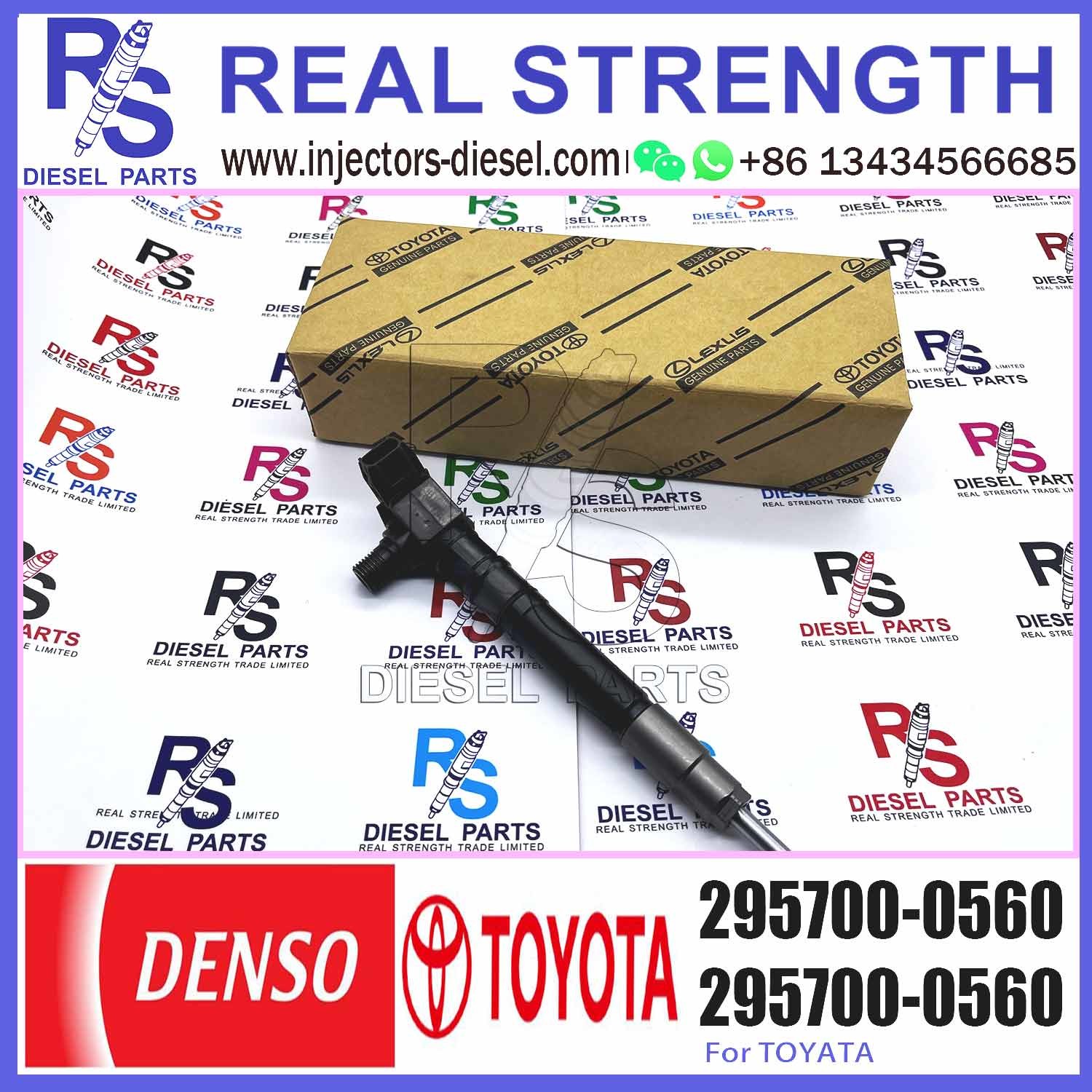 Original 2GD-FTV diesel engine injector 23670-0E020 common rail injector 295700-0560