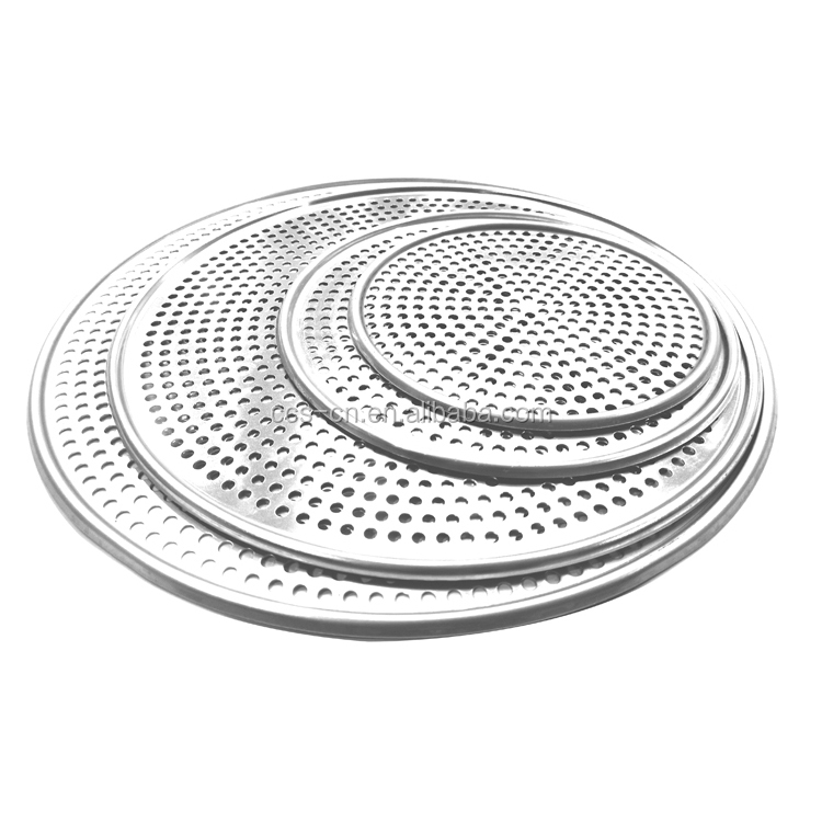 11 inch perforated round punched pizza pan with holes baking tray aluminum pizza pan tray bandejas para panaderia
