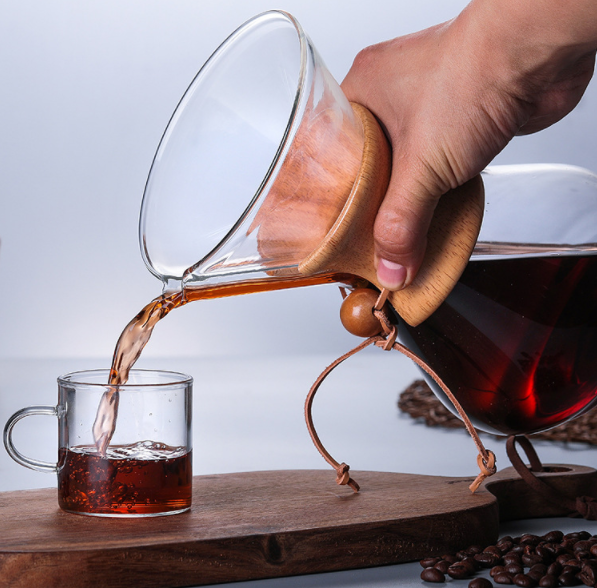 Custom Pour Over Coffee Pot Carafe 1000ml 34oz Coffee Dripper Brewer Pot