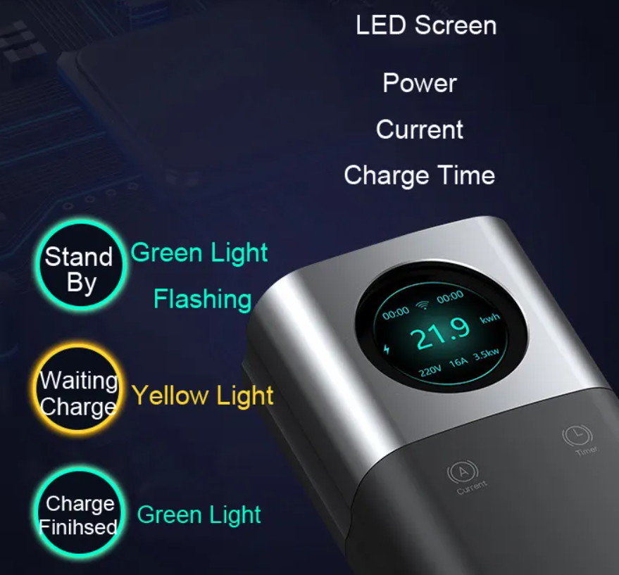 NACS 40A Tesla Portable EV Charger Level 2 Electric Car Mobile Charging Station