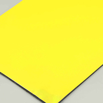 Bright Yellow Exterior PE Aluminum Composite Panel 122cm X 244cm Waterproof Acp Paneling