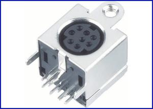 China Mini Din 6pin/4pin/8pin/13pin Socket Female 90 Degree wholesale