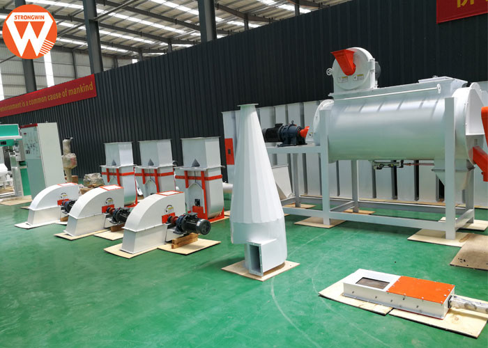 Low Noise Animal Feed Production Plant , Power 50KW Animal Feed Manufacturing Plant