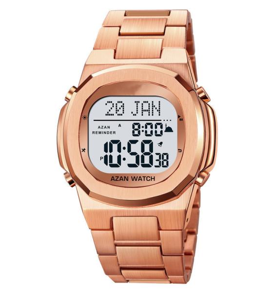 2036 Qibla Direction Religious Watch Calendar Luxury Muslim Digital Azan Watch