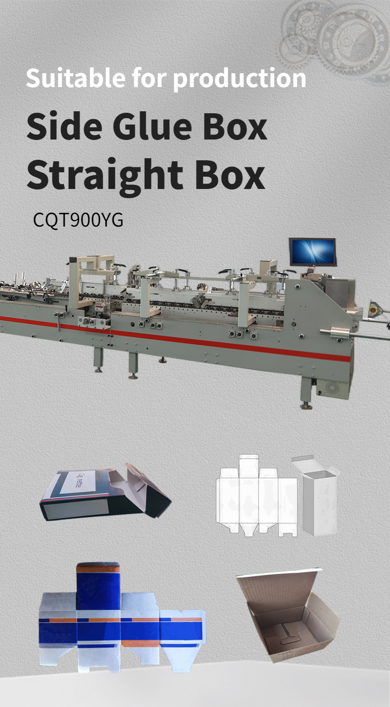 CQT 900YG-2 Pre-folded Bottom Lock Double Pieces Auto Corrugated Board Folder Gluer Flexo Folder Gluer Machine