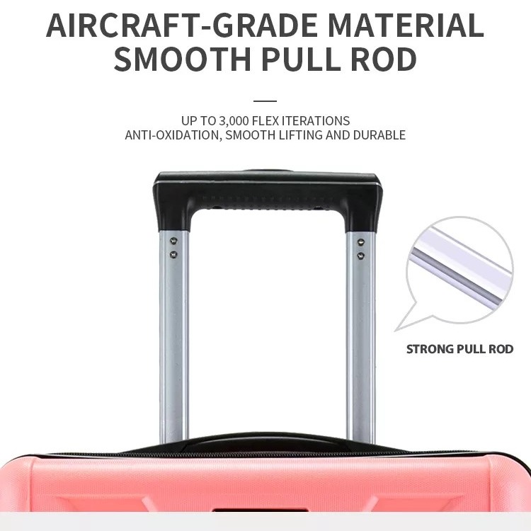 Polyester Lining Hard Shell Luggage Set 24'' Trolley Suitcase Tsa Luggage Lock 3 Pcs Pp Carry On