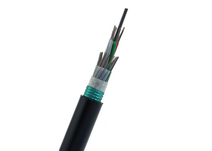 250um Outdoor Optical Fiber Cable 48 Core 2KM PE Sheath Hydrolysis Resistant