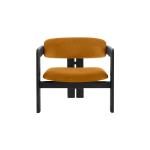 Wood Frame Orange Velvet Dining Chairs For Bedroom Study Room