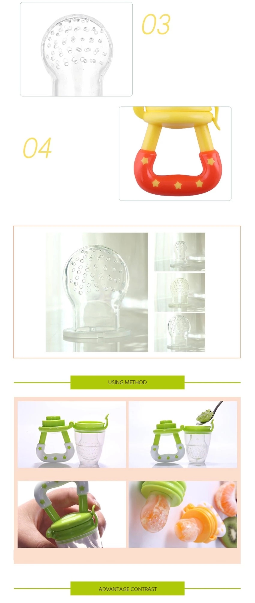 Silicone 3 6 Months Baby Infant Teethers Fruit Pacifier Newborn Silicone Pacifier BPA Free
